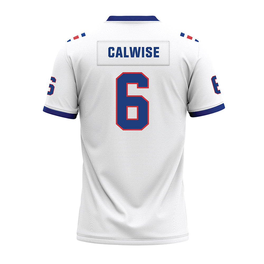 LA Tech - NCAA Football : Marcus Calwise - White Premium Football Jersey-1