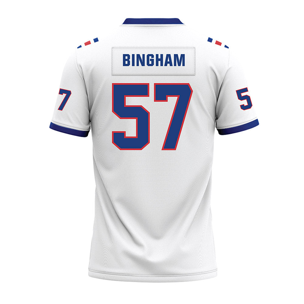 LA Tech - NCAA Football : Tadan Bingham - White Premium Football Jersey-1