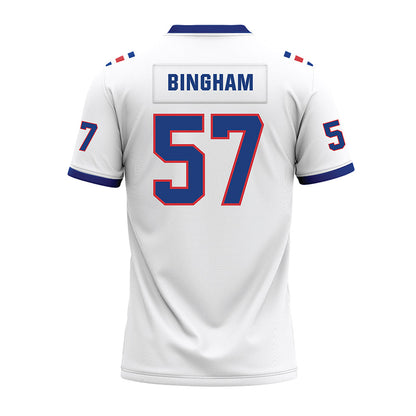 LA Tech - NCAA Football : Tadan Bingham - White Premium Football Jersey-1