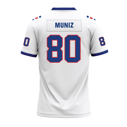 LA Tech - NCAA Football : Deven Muniz - White Premium Football Jersey-1