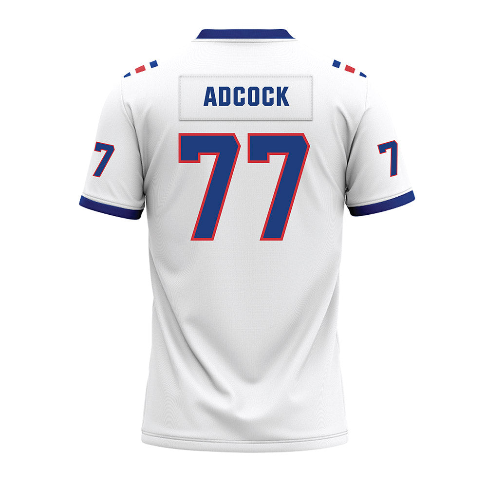 LA Tech - NCAA Football : Aric Adcock - White Premium Football Jersey-1