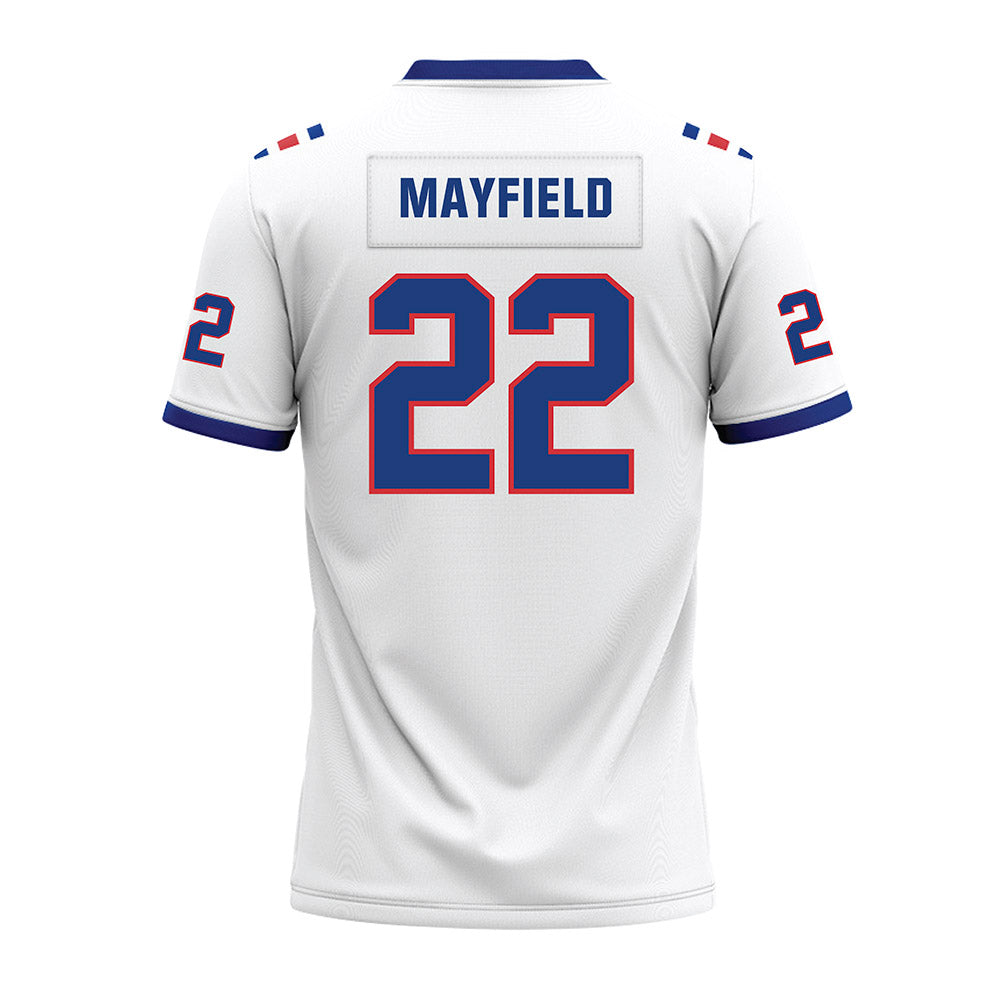 LA Tech - NCAA Football : Jadon Mayfield - White Premium Football Jersey-1