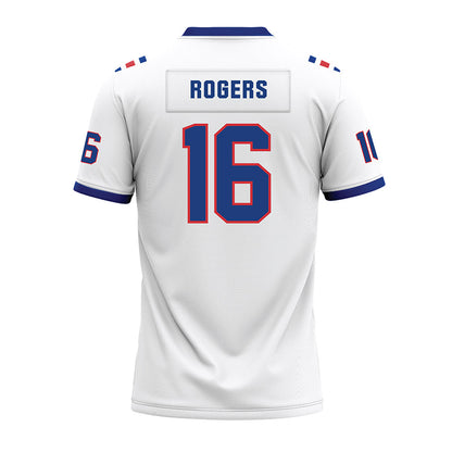 LA Tech - NCAA Football : Taeden Rogers - White Premium Football Jersey-1