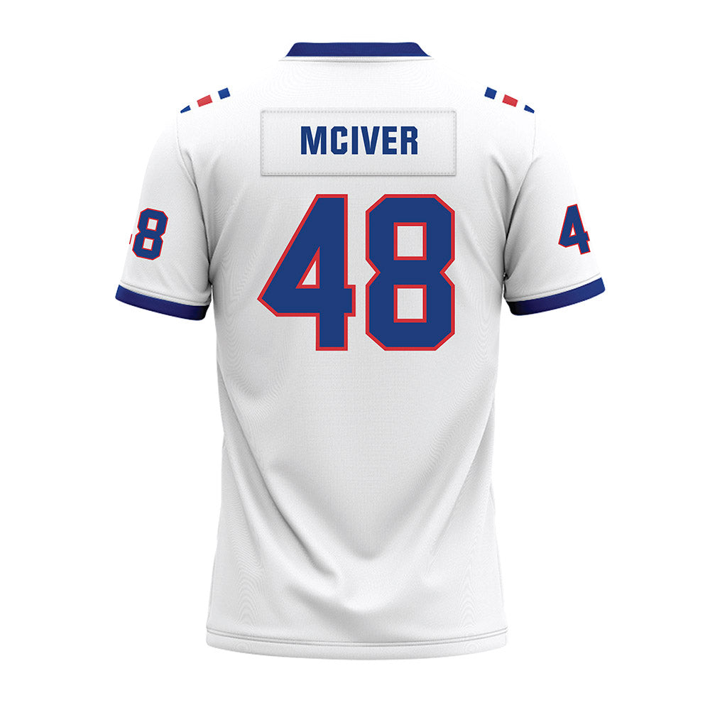 LA Tech - NCAA Football : Kaden McIver - White Premium Football Jersey-1