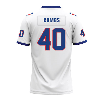 LA Tech - NCAA Football : Ayden Combs - White Premium Football Jersey-1