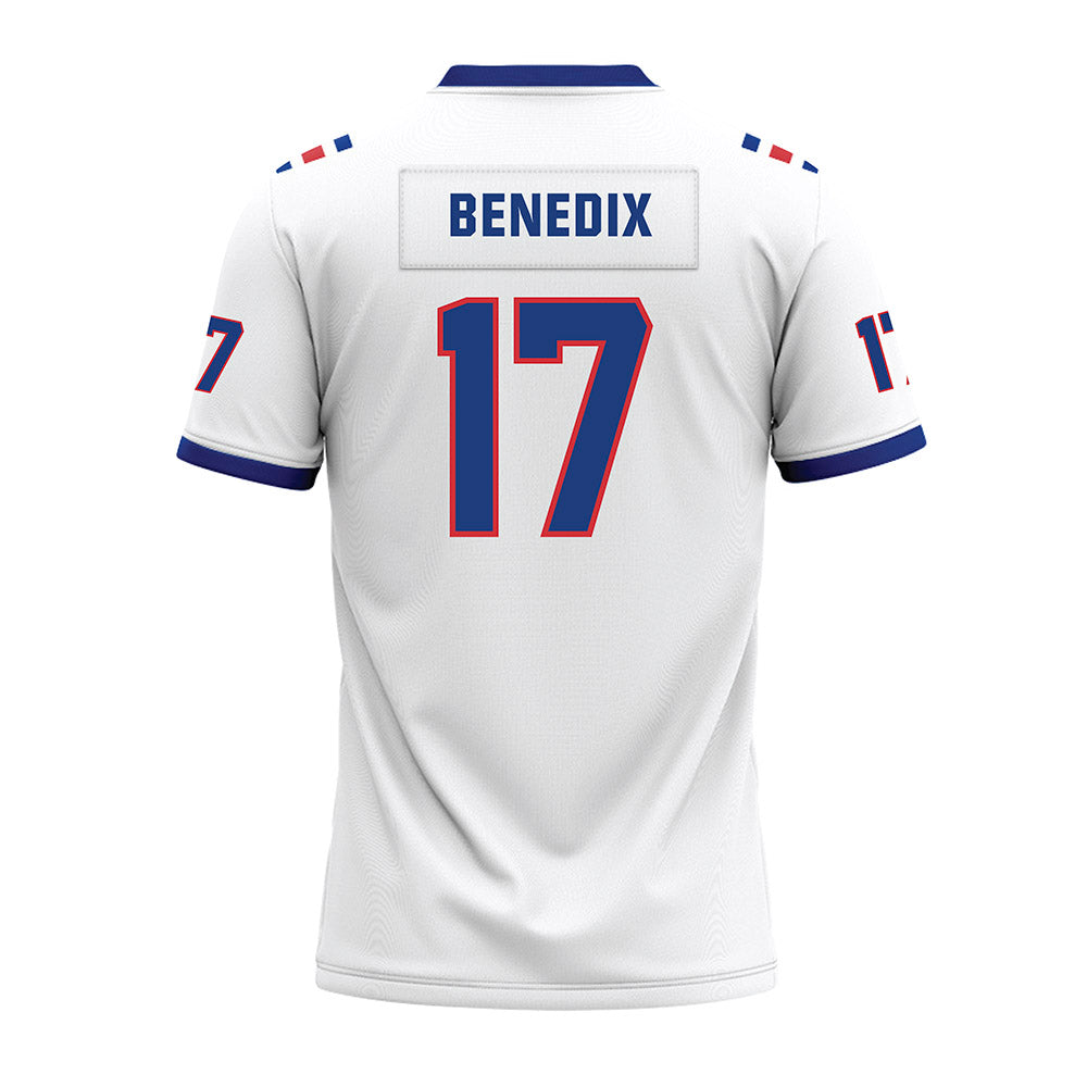 LA Tech - NCAA Football : Dane Benedix - White Premium Football Jersey-1