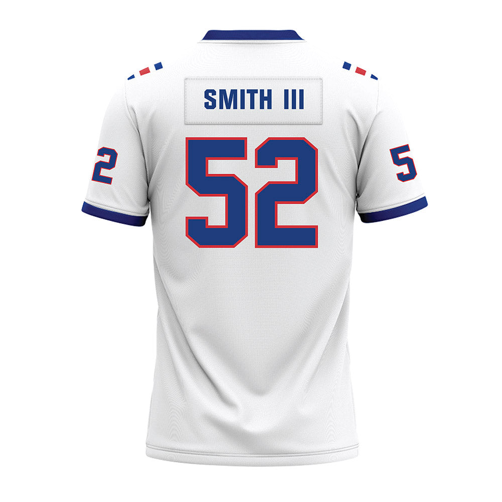 LA Tech - NCAA Football : Troy Smith III - White Premium Football Jersey-1