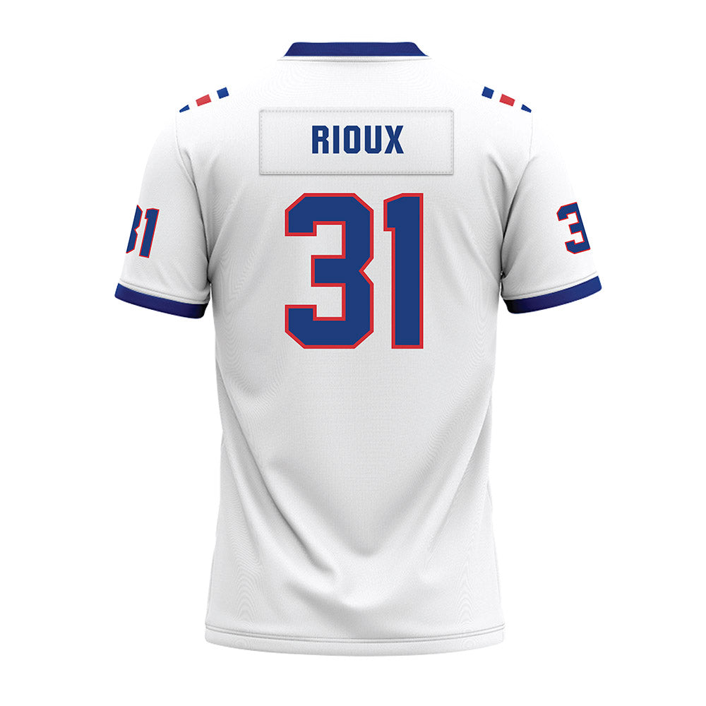 LA Tech - NCAA Football : Hunter Rioux - White Premium Football Jersey-1