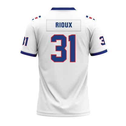 LA Tech - NCAA Football : Hunter Rioux - White Premium Football Jersey-1