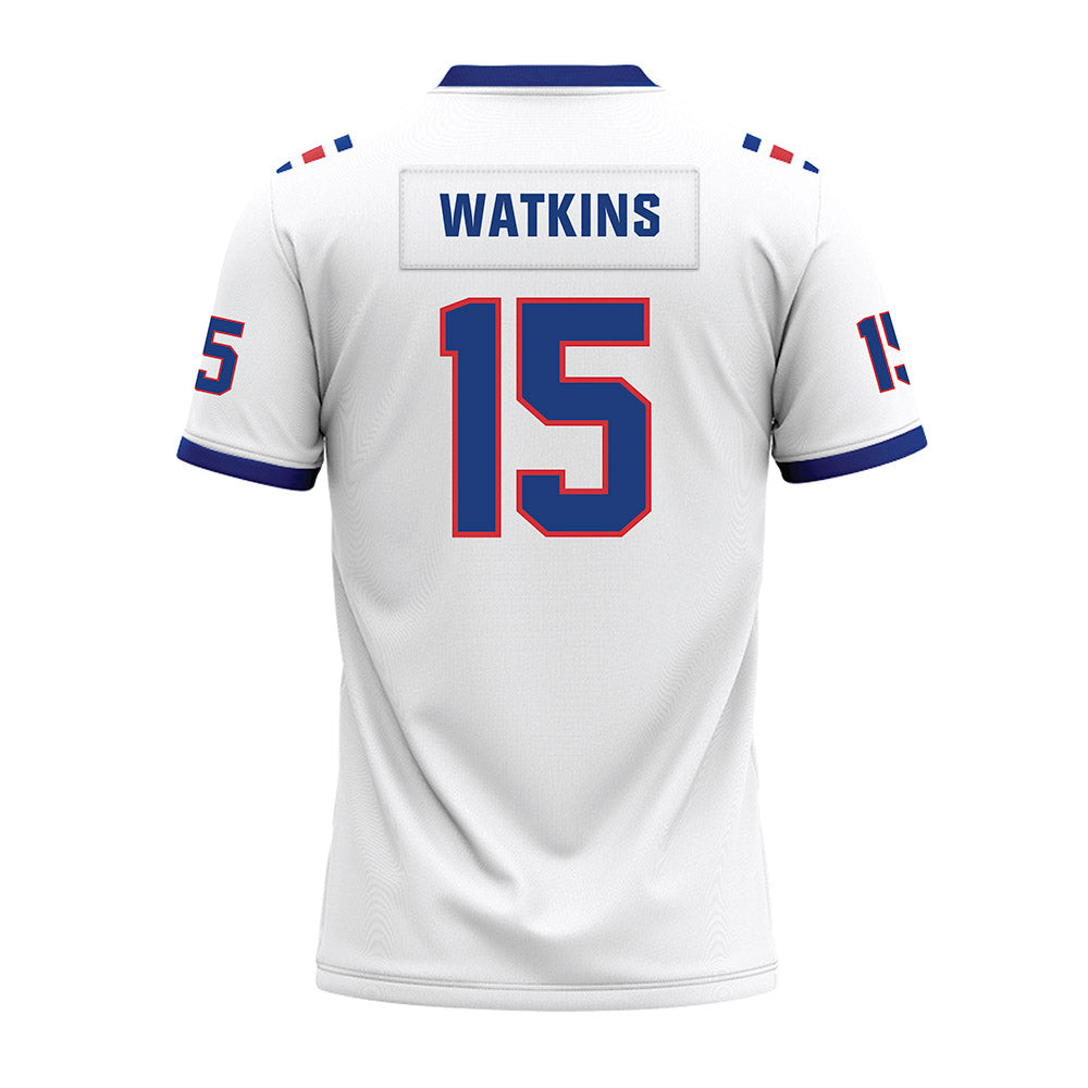 LA Tech - NCAA Football : Luke Watkins - White Premium Football Jersey-1
