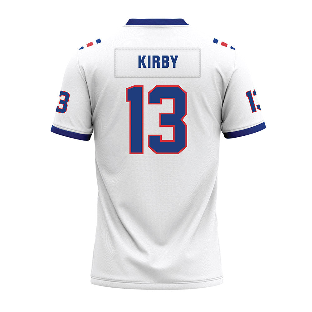 LA Tech - NCAA Football : Michael Kirby - White Premium Football Jersey-1
