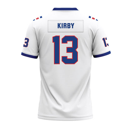 LA Tech - NCAA Football : Michael Kirby - White Premium Football Jersey-1