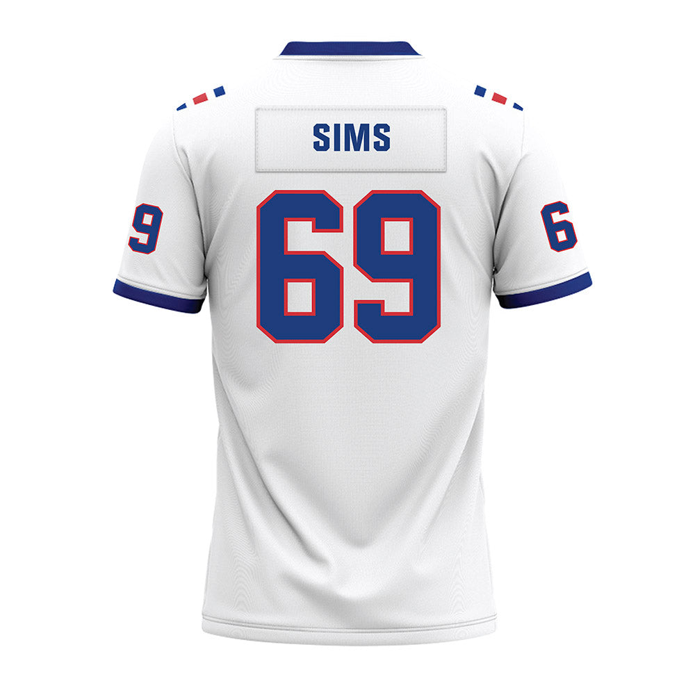 LA Tech - NCAA Football : Trent Sims - White Premium Football Jersey-1