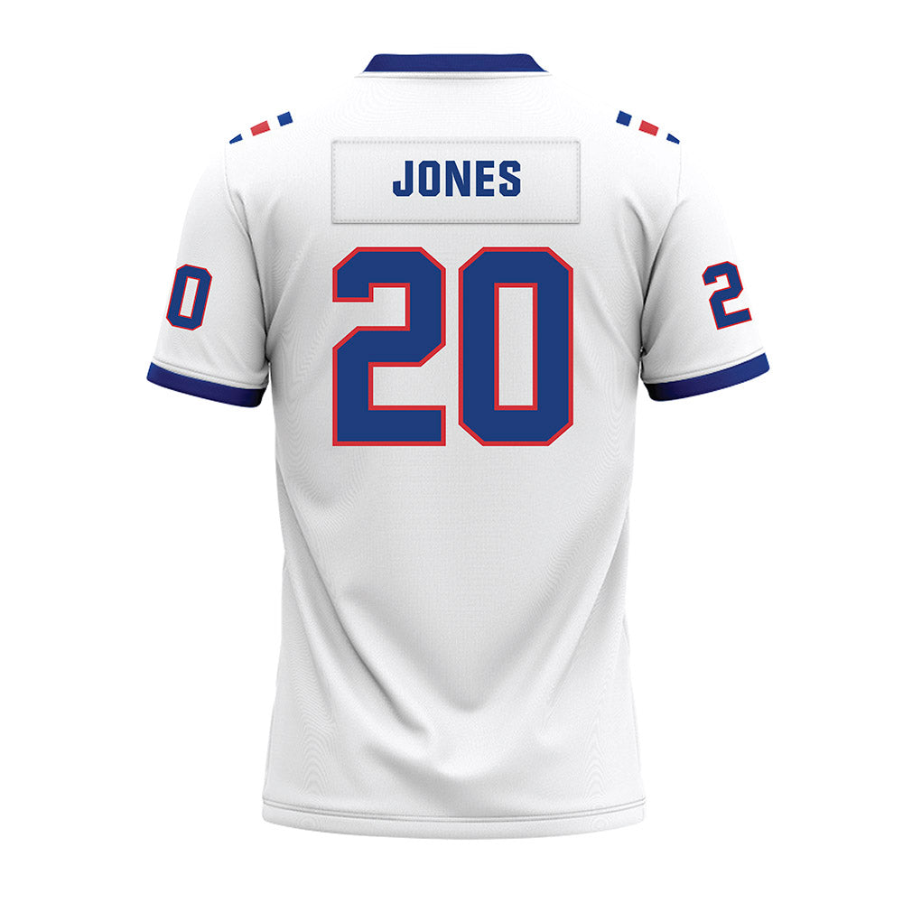 LA Tech - NCAA Football : Ty Jones - White Premium Football Jersey-1