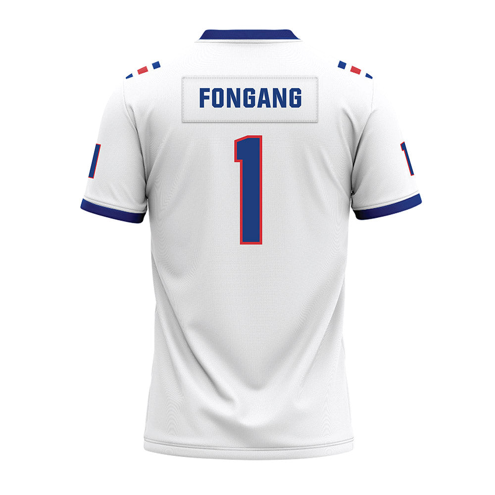 LA Tech - NCAA Football : Sam Fongang - White Premium Football Jersey-1