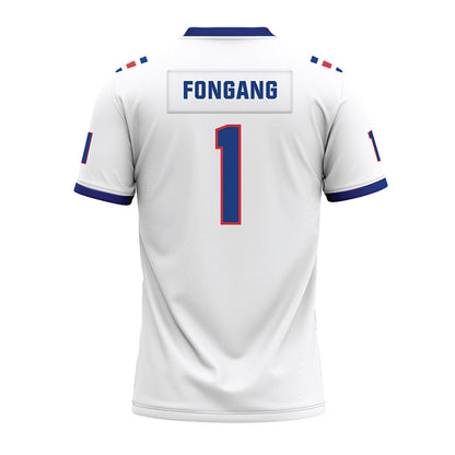 LA Tech - NCAA Football : Sam Fongang - White Premium Football Jersey-1