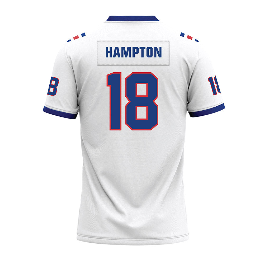 LA Tech - NCAA Football : Jaitlin Hampton - White Premium Football Jersey-1