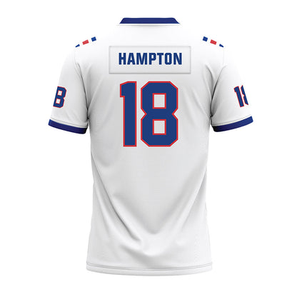 LA Tech - NCAA Football : Jaitlin Hampton - White Premium Football Jersey-1