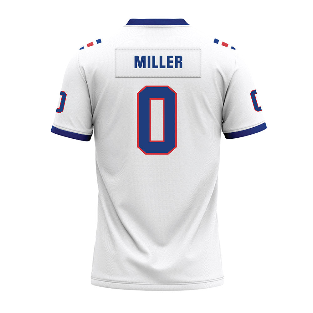LA Tech - NCAA Football : Jaden Miller - White Premium Football Jersey-1