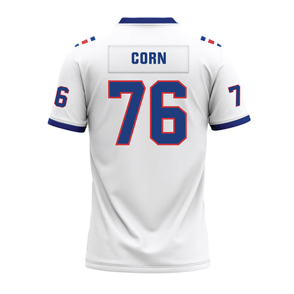 LA Tech - NCAA Football : Cyler Corn - White Premium Football Jersey-1