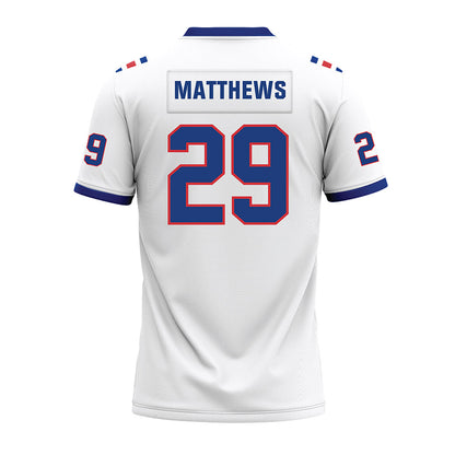 LA Tech - NCAA Football : Lexington Matthews - White Premium Football Jersey-1