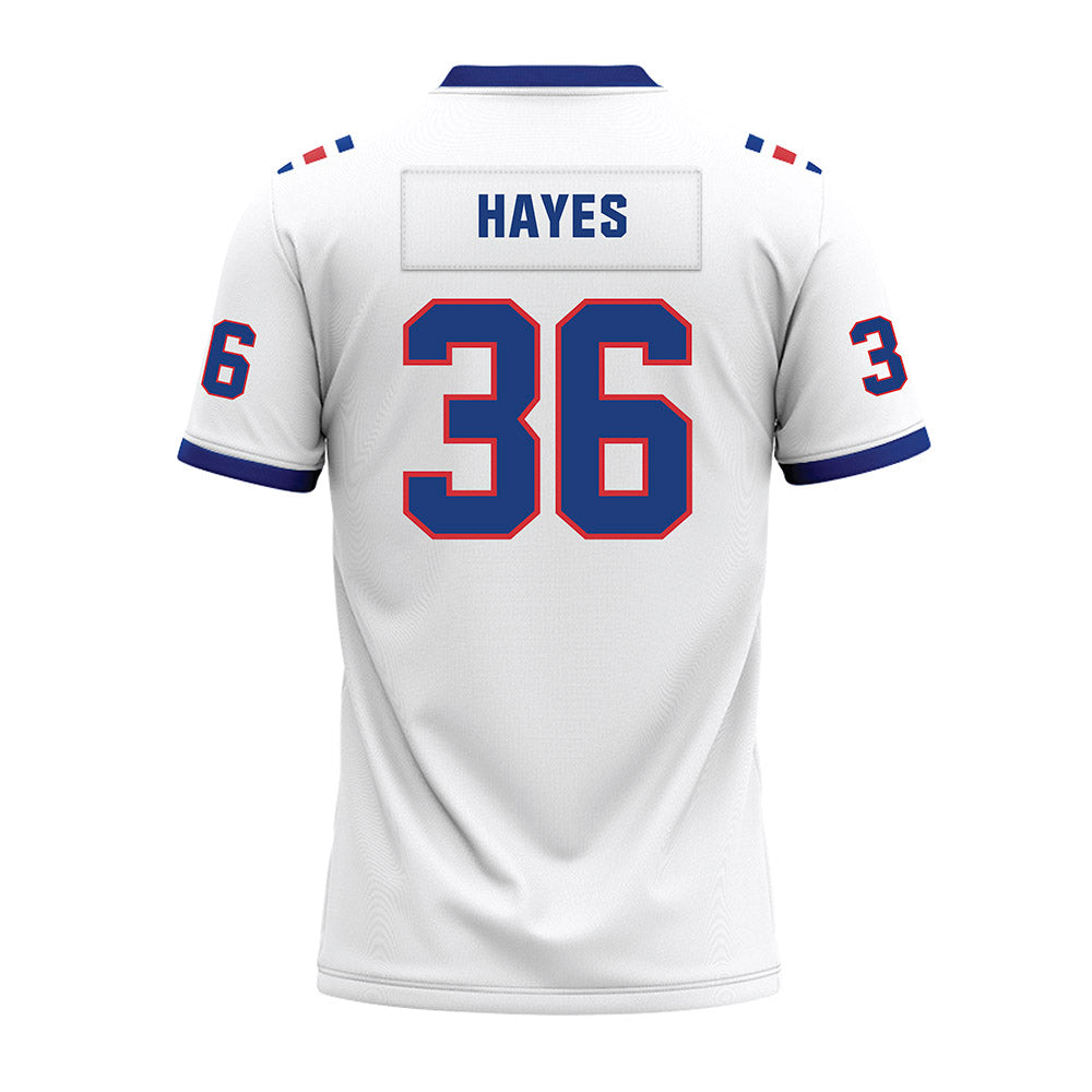 LA Tech - NCAA Football : Zander Hayes - White Premium Football Jersey-1