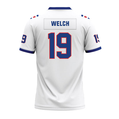LA Tech - NCAA Football : Mason Welch - White Premium Football Jersey-1