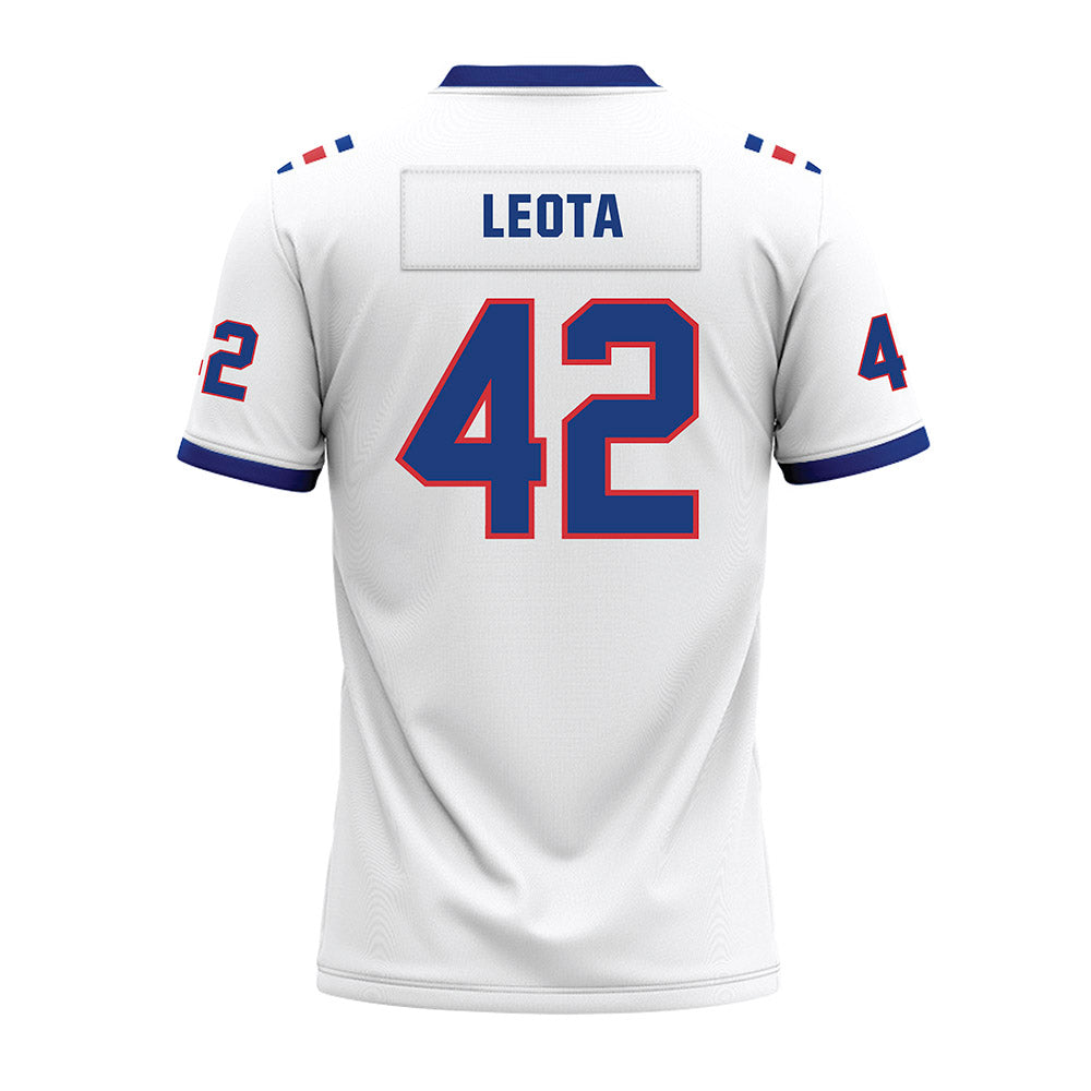 LA Tech - NCAA Football : Siosifa Leota - White Premium Football Jersey-1