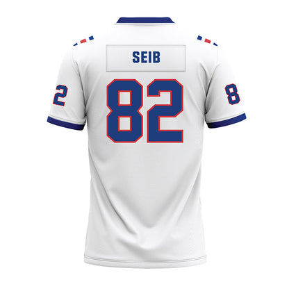 LA Tech - NCAA Football : Luke Seib - White Premium Football Jersey-1