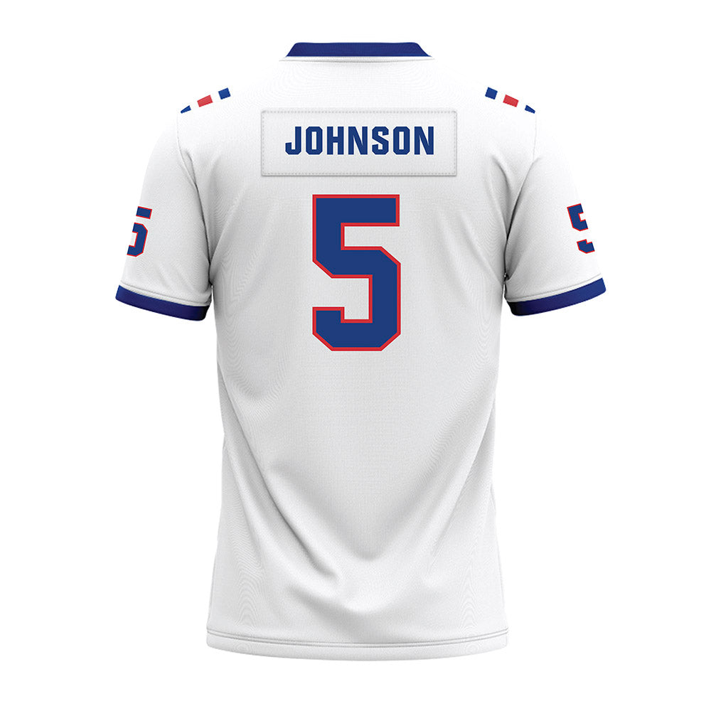 LA Tech - NCAA Football : Ahkhari Johnson - White Premium Football Jersey-1