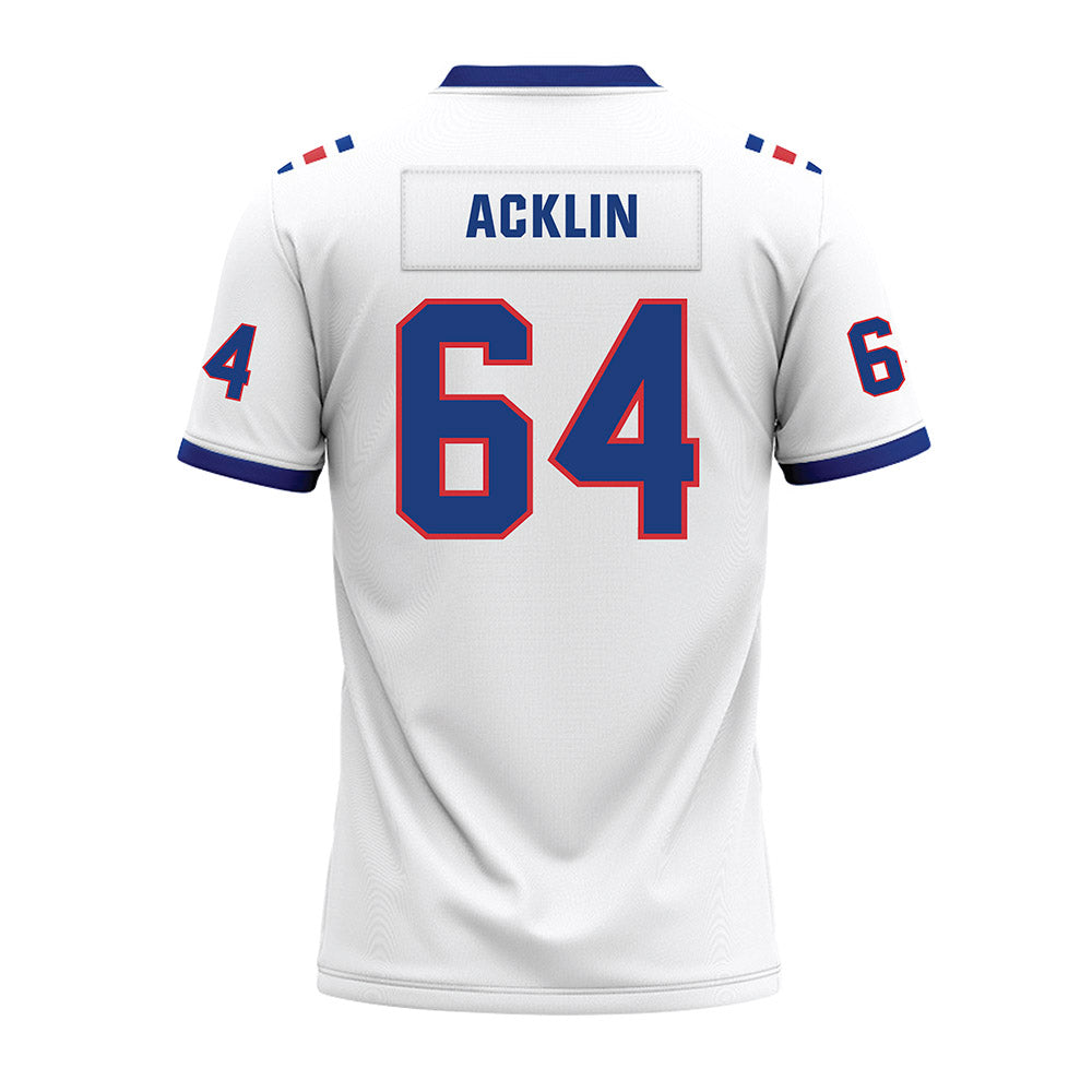 LA Tech - NCAA Football : Jake Acklin - White Premium Football Jersey