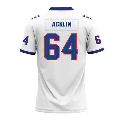 LA Tech - NCAA Football : Jake Acklin - White Premium Football Jersey