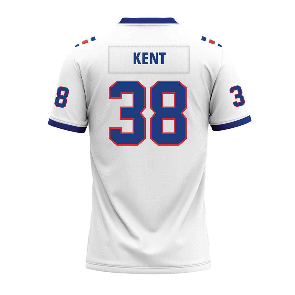 LA Tech - NCAA Football : Kaegank Kent - White Premium Football Jersey-1