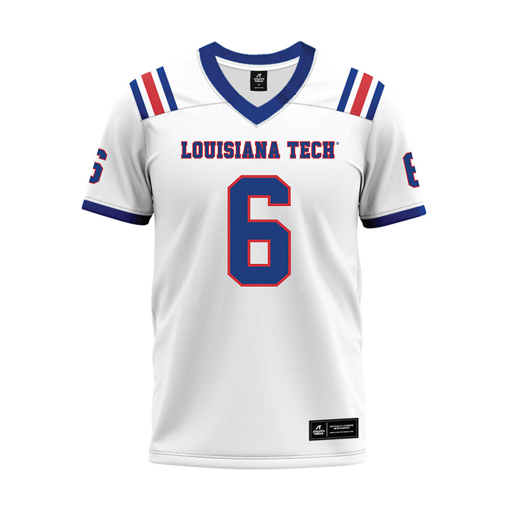 LA Tech - NCAA Football : Marcus Calwise - White Premium Football Jersey-0