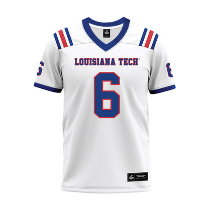 LA Tech - NCAA Football : Marcus Calwise - White Premium Football Jersey-0