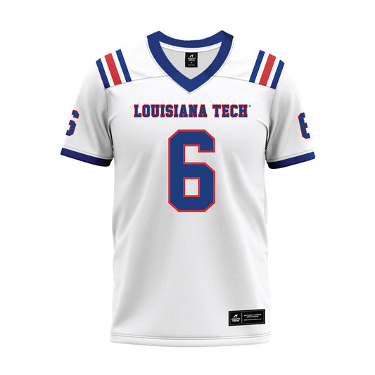 LA Tech - NCAA Football : Marcus Calwise - White Premium Football Jersey-0