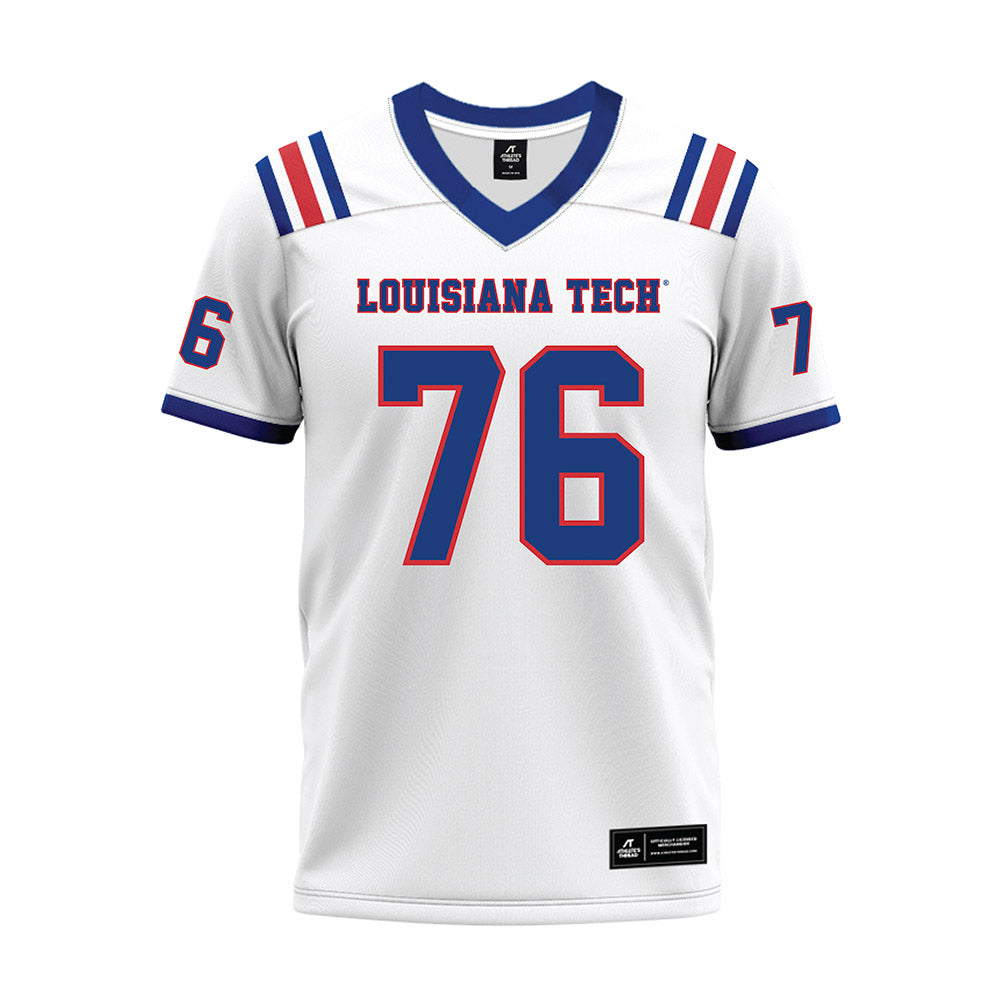 LA Tech - NCAA Football : Cyler Corn - White Premium Football Jersey-0