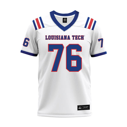 LA Tech - NCAA Football : Cyler Corn - White Premium Football Jersey-0