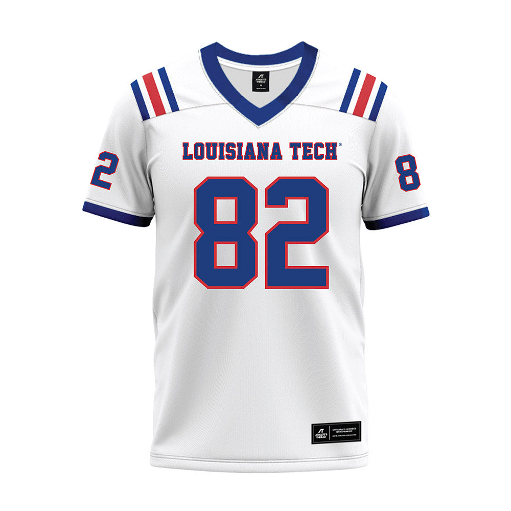 LA Tech - NCAA Football : Luke Seib - White Premium Football Jersey-0