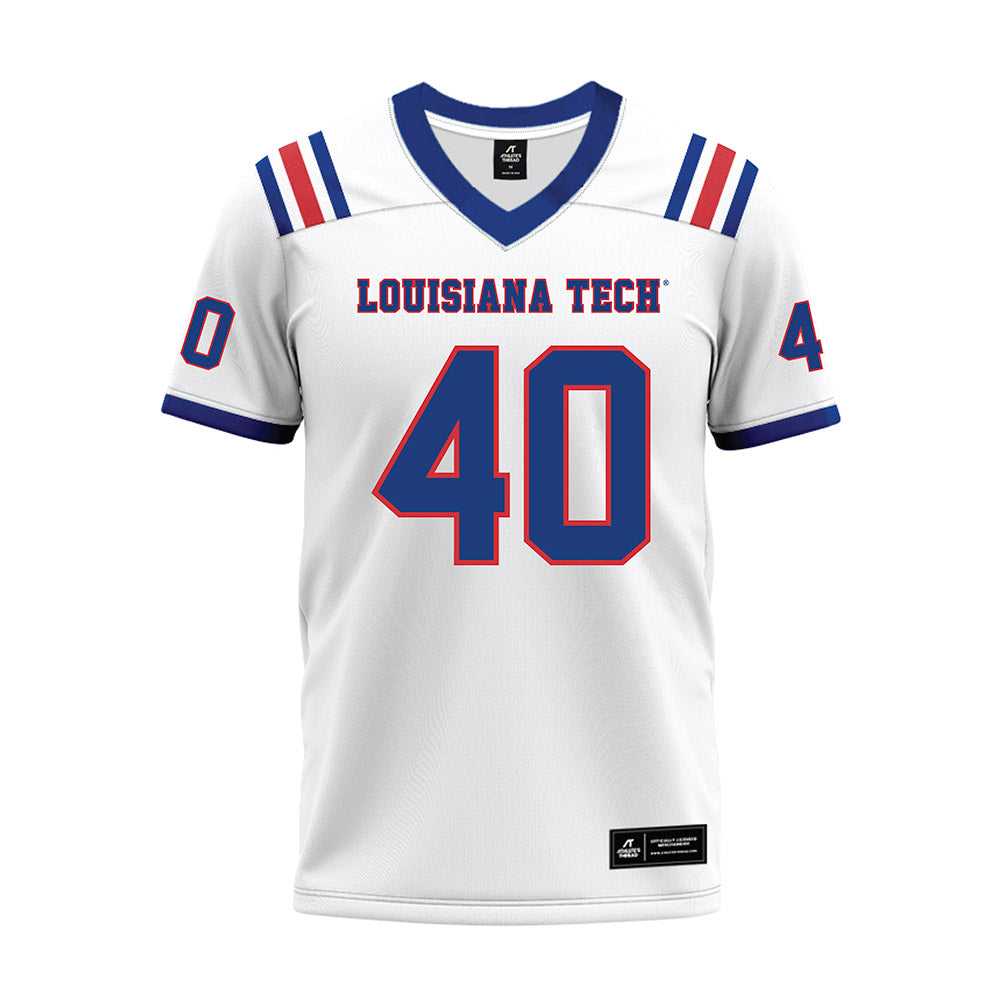 LA Tech - NCAA Football : Ayden Combs - White Premium Football Jersey-0