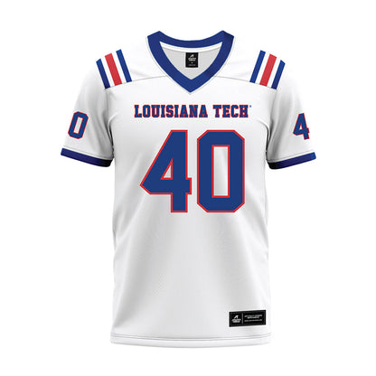 LA Tech - NCAA Football : Ayden Combs - White Premium Football Jersey-0