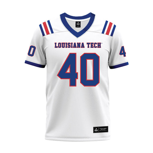 LA Tech - NCAA Football : Ayden Combs - White Premium Football Jersey-0