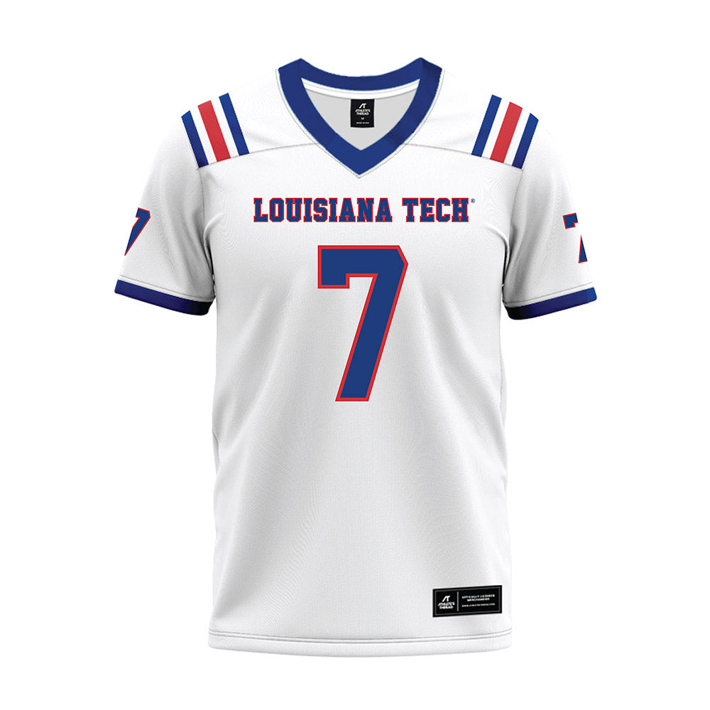 LA Tech - NCAA Football : Janard Lockhardt - White Premium Football Jersey-0
