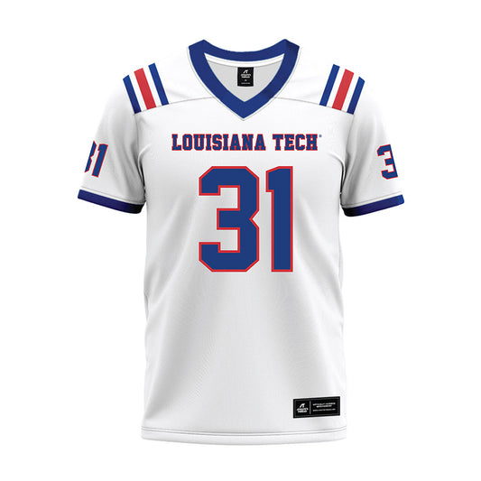 LA Tech - NCAA Football : Hunter Rioux - White Premium Football Jersey-0