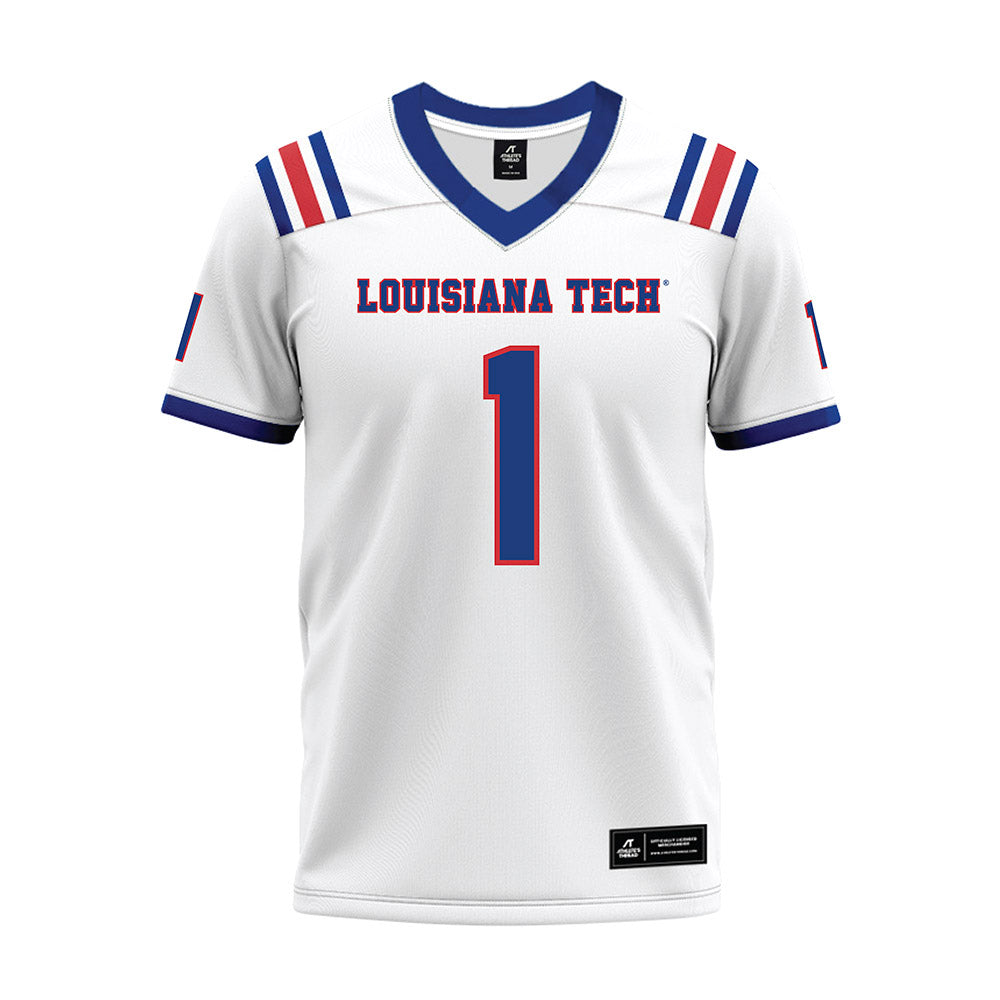 LA Tech - NCAA Football : Sam Fongang - White Premium Football Jersey-0