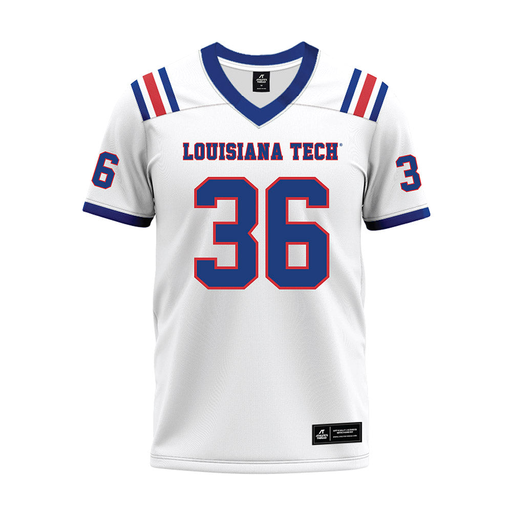 LA Tech - NCAA Football : Zander Hayes - White Premium Football Jersey-0