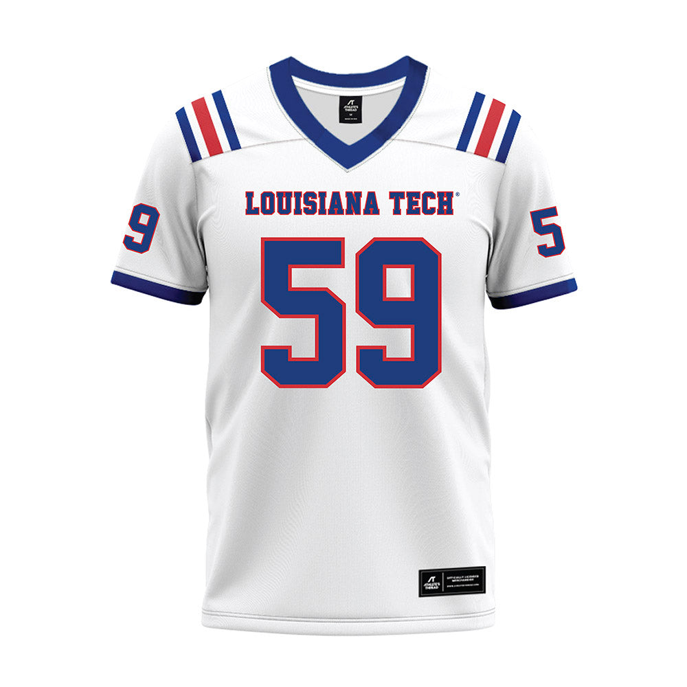 LA Tech - NCAA Football : Jake Riggs - White Premium Football Jersey-0