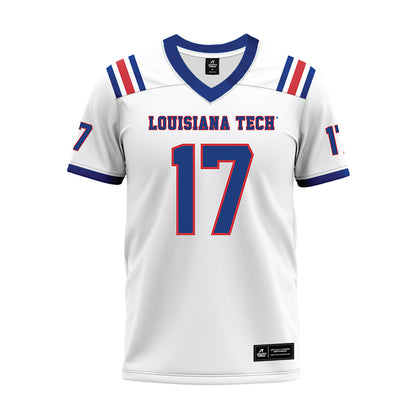 LA Tech - NCAA Football : Dane Benedix - White Premium Football Jersey-0