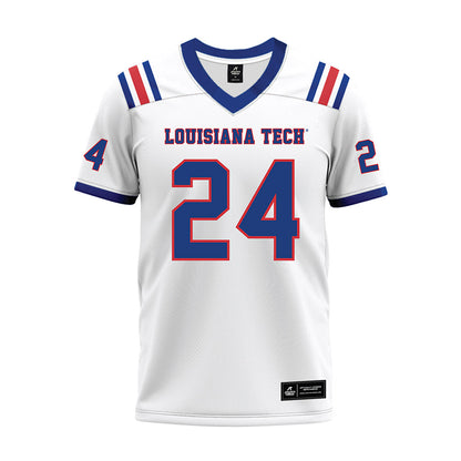 LA Tech - NCAA Football : Javari Lockhart - White Premium Football Jersey-0