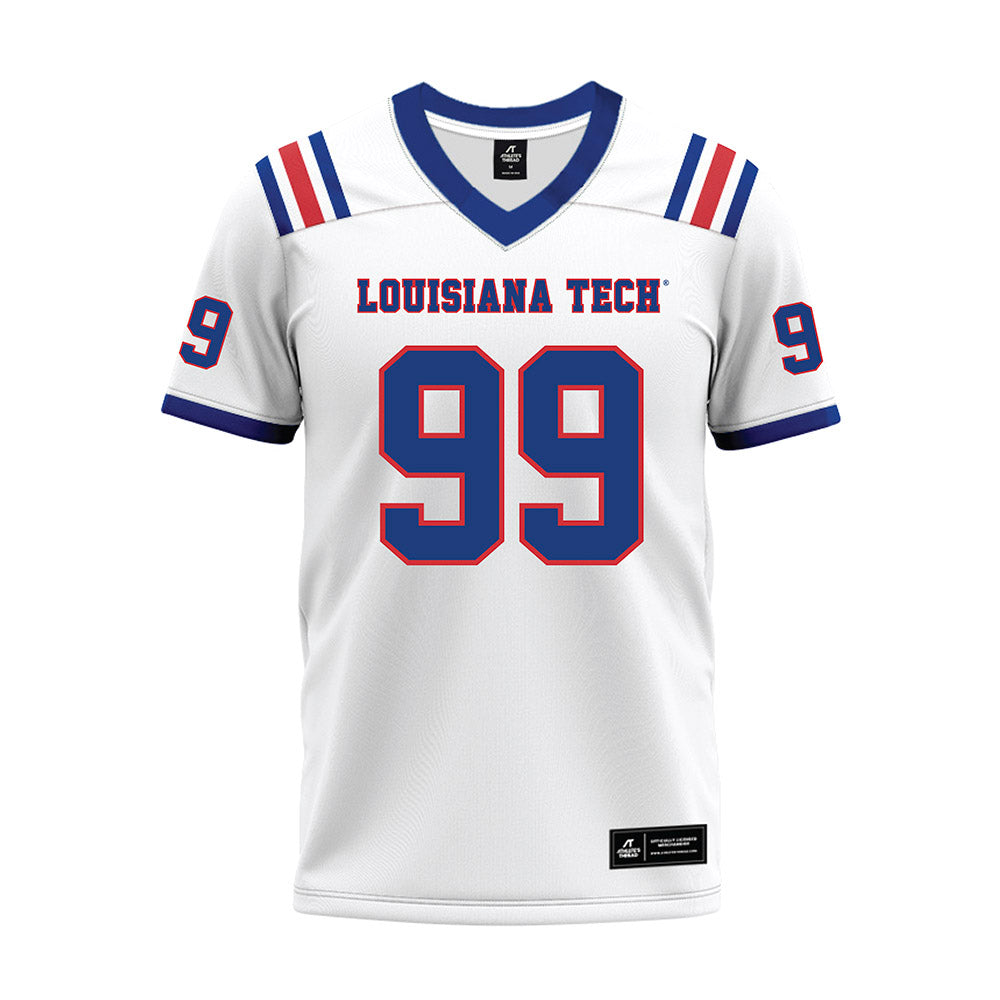 LA Tech - NCAA Football : Judd Rouyea - White Premium Football Jersey